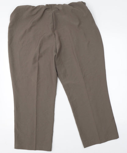 Womens UK Size 20 Preworn Regular Fit Chino Beige Trousers