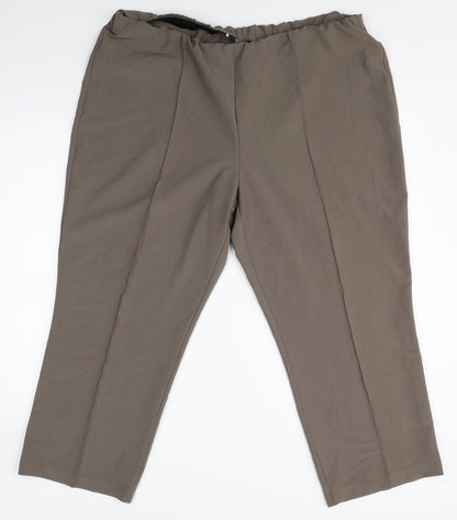 Womens UK Size 20 Preworn Regular Fit Chino Beige Trousers