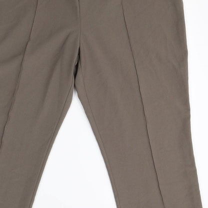 Womens UK Size 20 Preworn Regular Fit Chino Beige Trousers