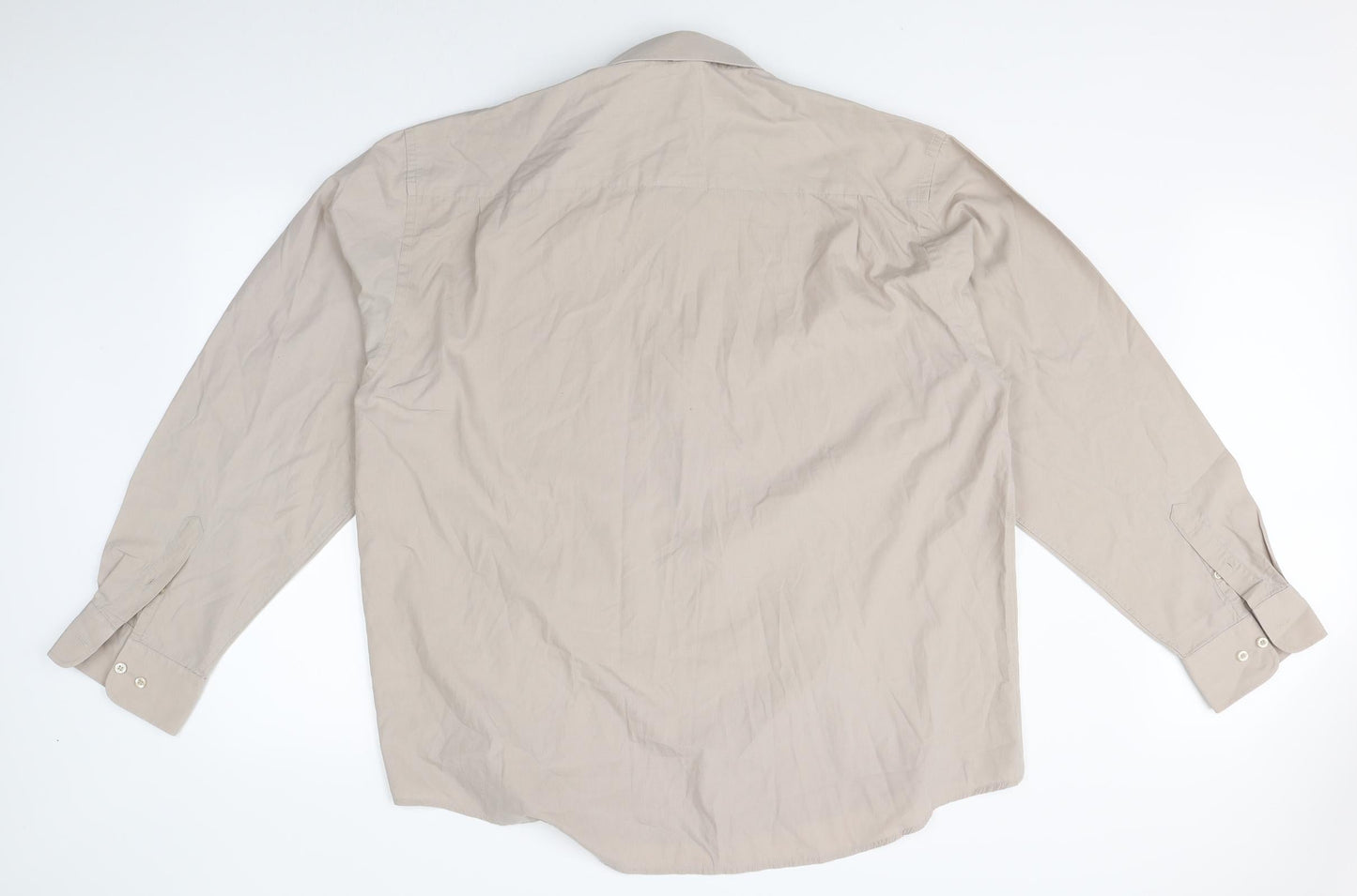 mansize Womens Beige   Basic Button-Up Size 18