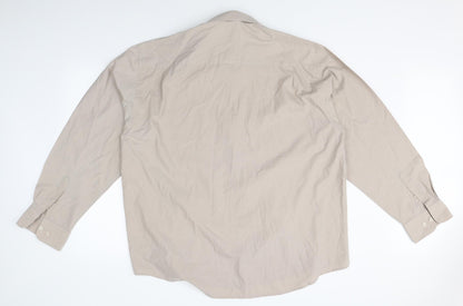 mansize Womens Beige   Basic Button-Up Size 18
