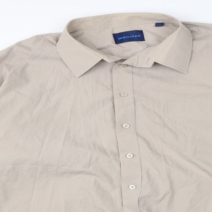 mansize Womens Beige   Basic Button-Up Size 18