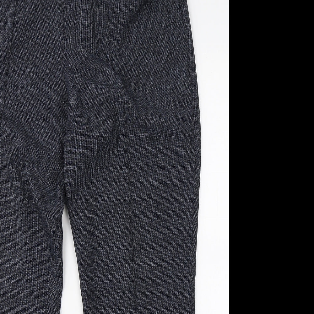 Womens UK Size 14 M&S Regular Fit Dress Pants Grey Trousers