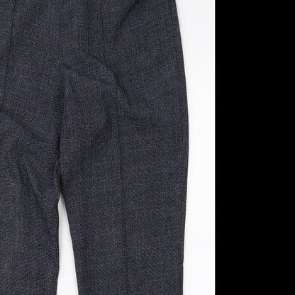 Womens UK Size 14 M&S Regular Fit Dress Pants Grey Trousers