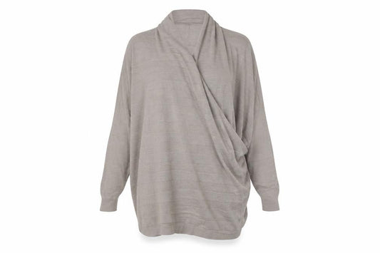 planet Womens Beige   Wrap Jumper Size M