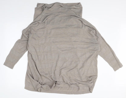 planet Womens Beige   Wrap Jumper Size M