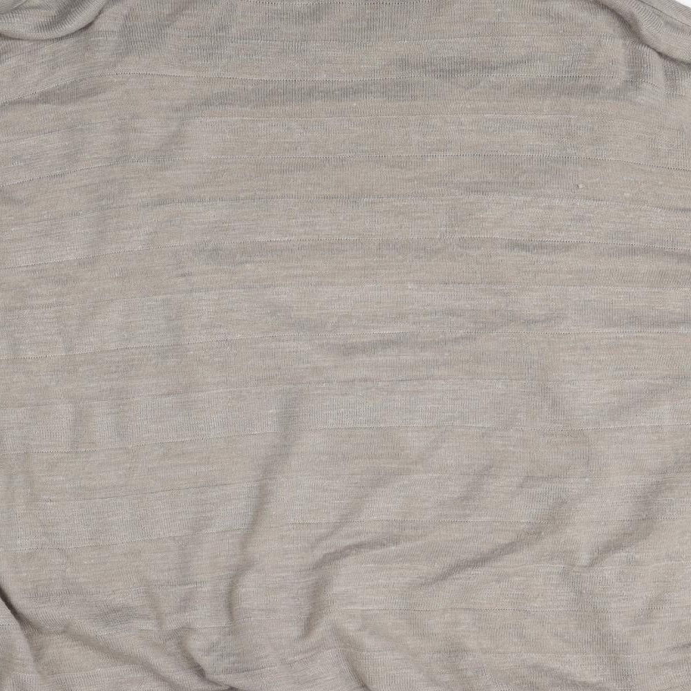 planet Womens Beige   Wrap Jumper Size M