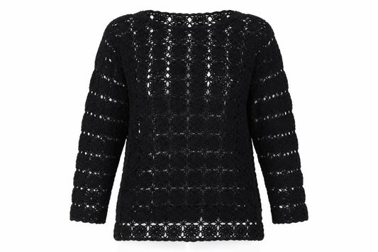 Fransa Womens Black   Pullover Jumper Size S
