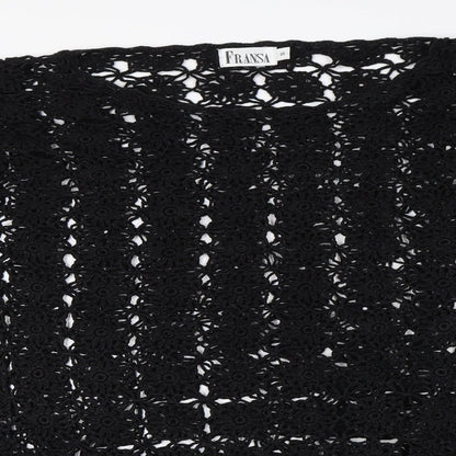 Fransa Womens Black   Pullover Jumper Size S