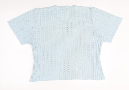 ofelia Womens Blue   Pullover Jumper Size 2XL