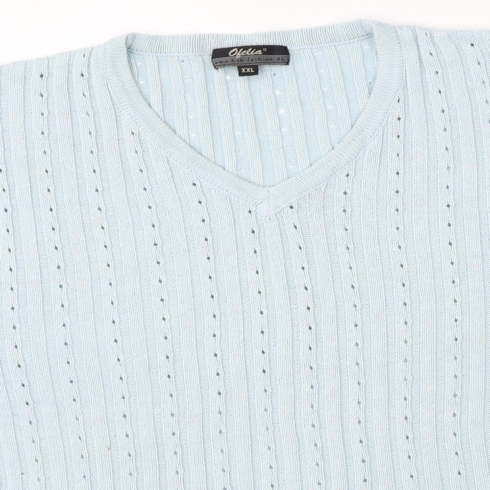 ofelia Womens Blue   Pullover Jumper Size 2XL