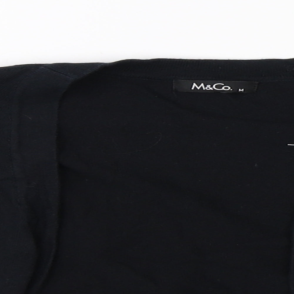 M&Co Womens Black   Cardigan Jumper Size M