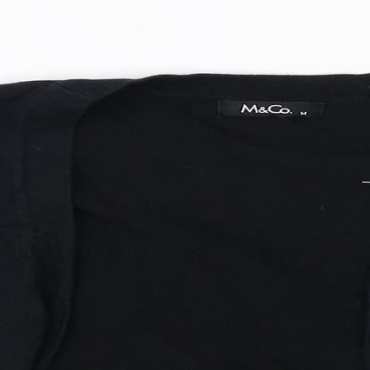 M&Co Womens Black   Cardigan Jumper Size M