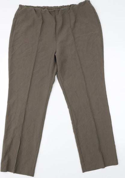 bonmarche Womens Grey   Chino Trousers Size 16 L28 in