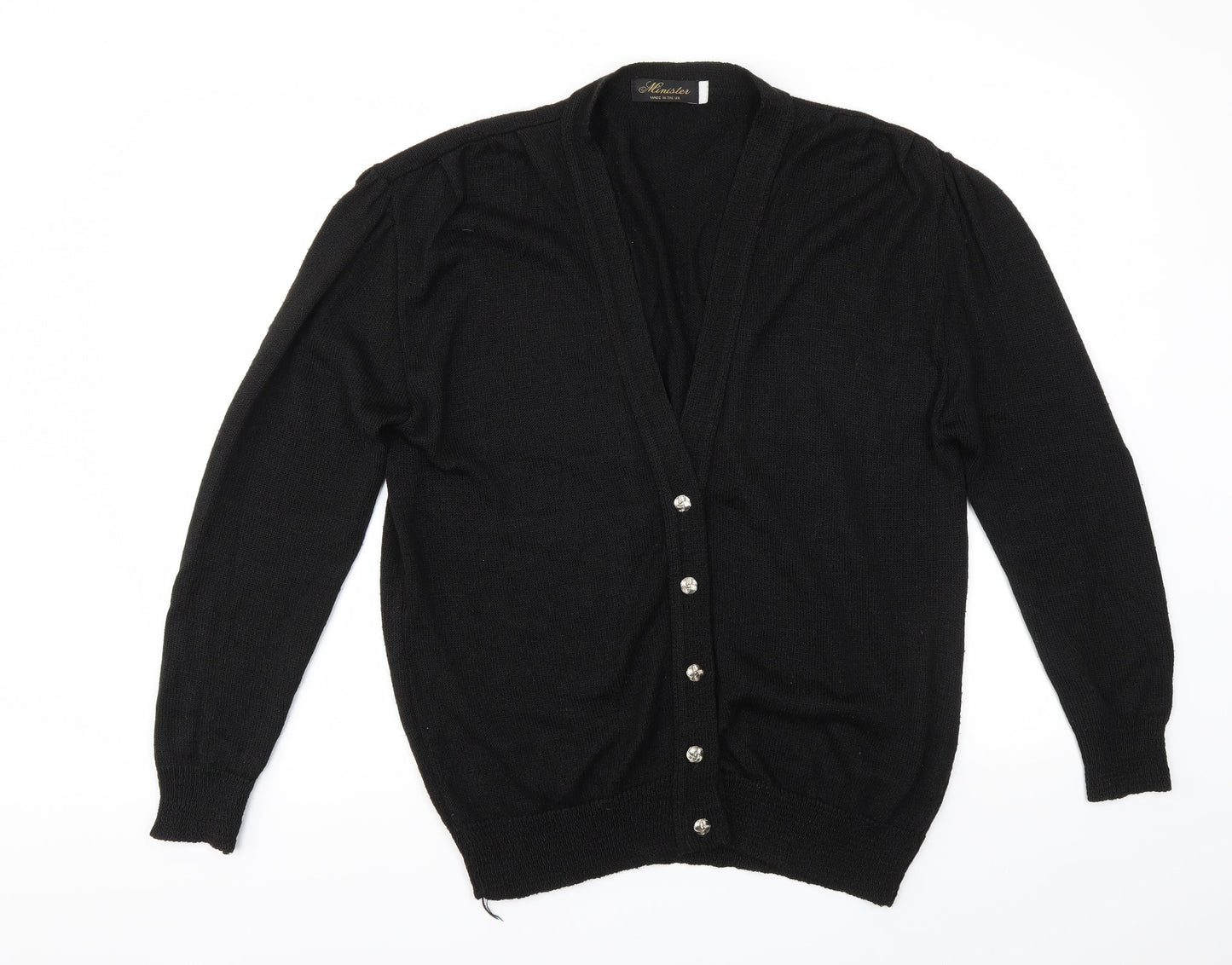 Minister Womens Black   Cardigan Jumper Size L