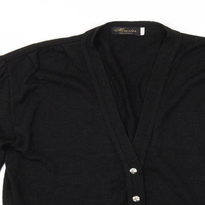 Minister Womens Black   Cardigan Jumper Size L