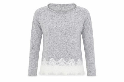 George Womens Grey   Pullover Jumper Size 10  - Lace