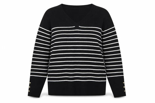 Primark Womens Black Striped  Pullover Jumper Size M