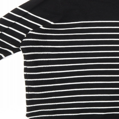 Primark Womens Black Striped  Pullover Jumper Size M