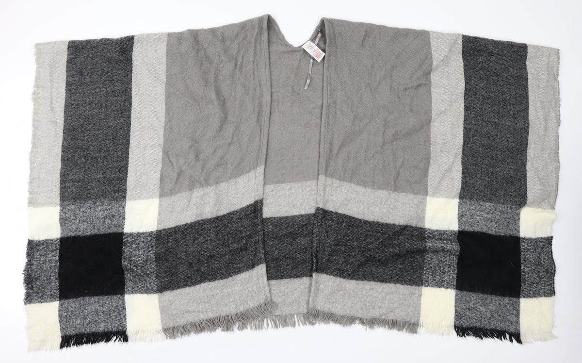 F&F  Grey Check Knit  Shawl/Wrap