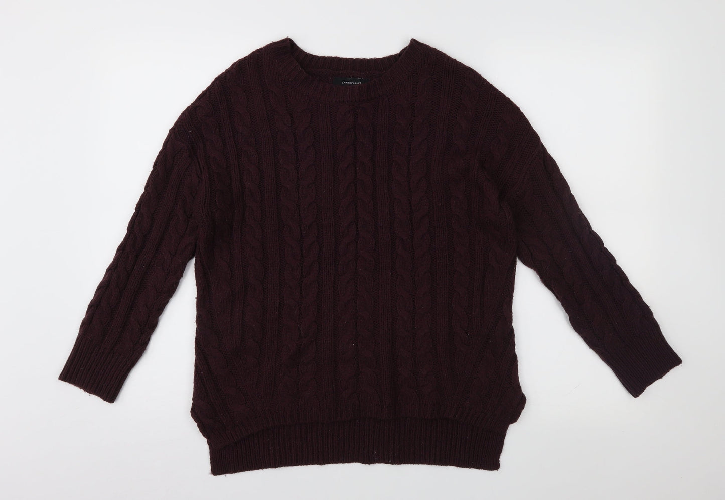 Atmosphere Womens Purple  Knit Henley Jumper Size 6