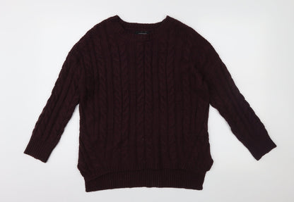 Atmosphere Womens Purple  Knit Henley Jumper Size 6