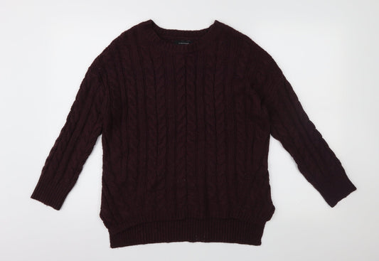 Atmosphere Womens Purple  Knit Henley Jumper Size 6