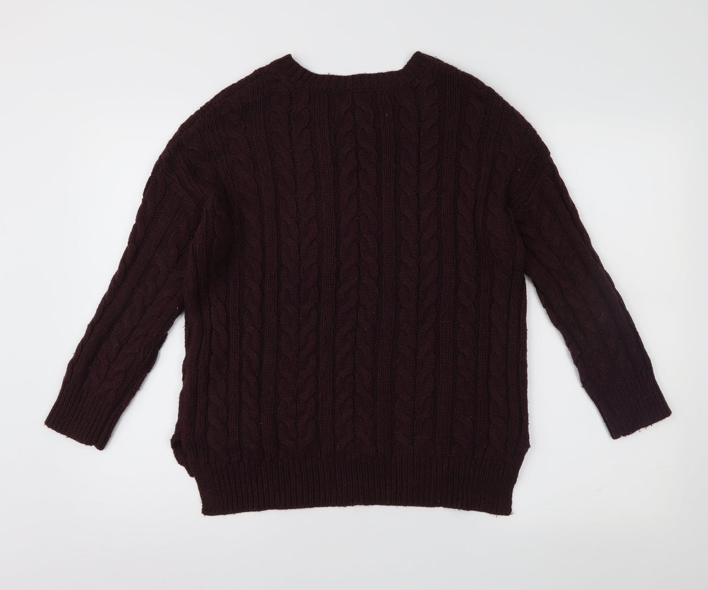 Atmosphere Womens Purple  Knit Henley Jumper Size 6