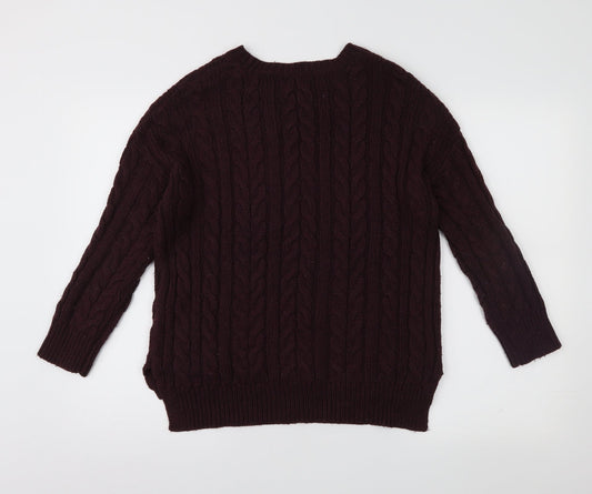 Atmosphere Womens Purple  Knit Henley Jumper Size 6