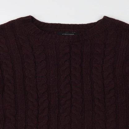 Atmosphere Womens Purple  Knit Henley Jumper Size 6
