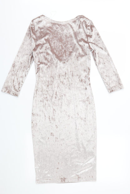 Atmosphere Womens Brown  Velvet Pencil Dress  Size 8