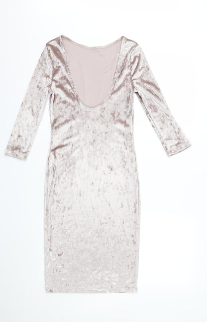 Atmosphere Womens Brown  Velvet Pencil Dress  Size 8