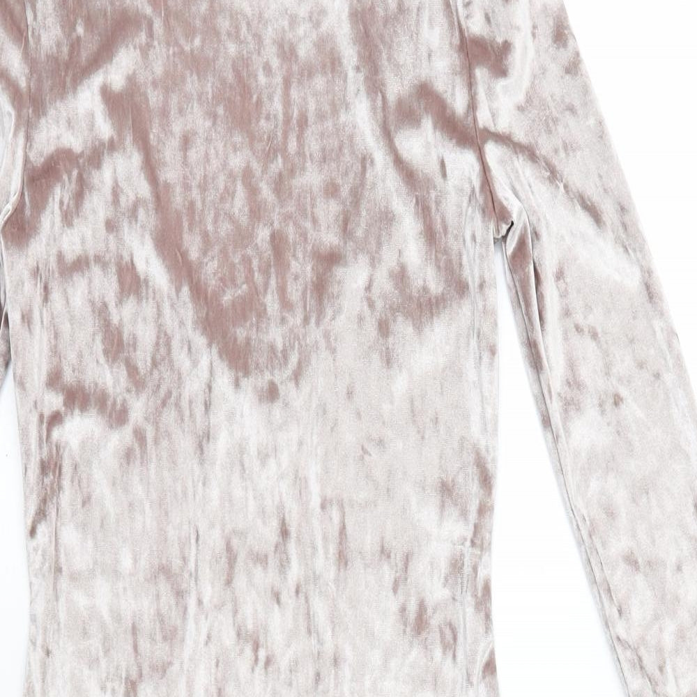 Atmosphere Womens Brown  Velvet Pencil Dress  Size 8