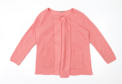 DASH Womens Pink  Knit Cardigan Jumper Size 14