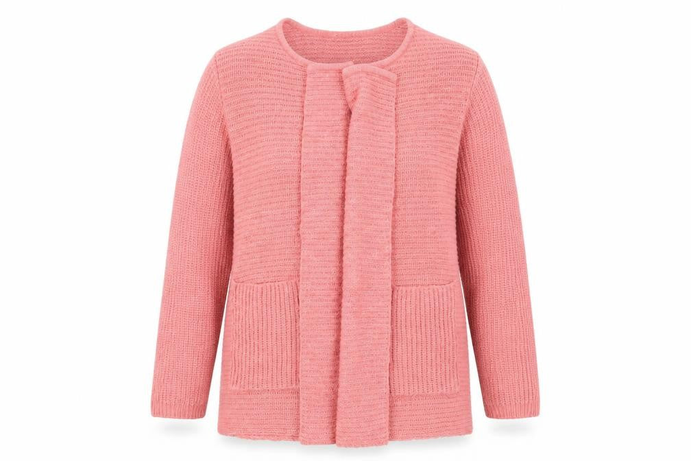 Dash Womens Pink  Knit Cardigan Jumper Size 14