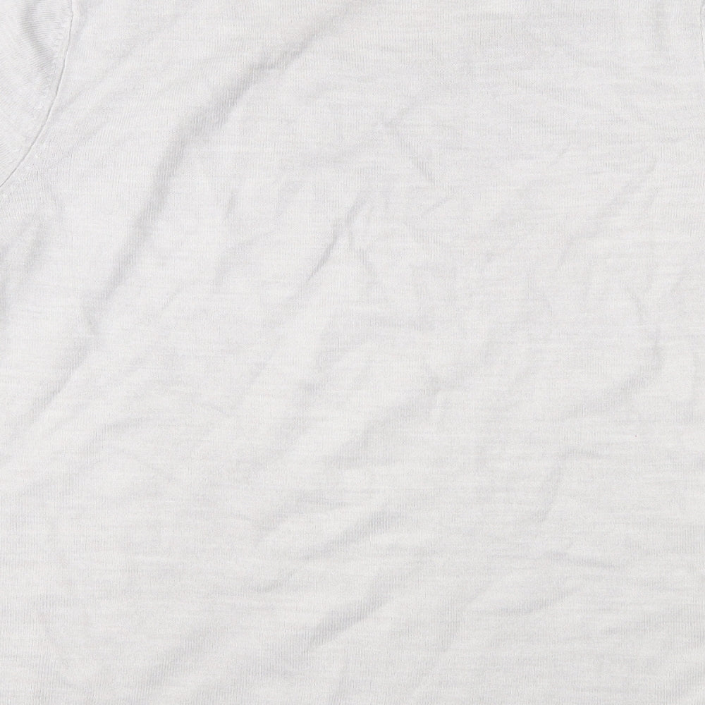 M&S Womens Grey  Knit Basic T-Shirt Size 16