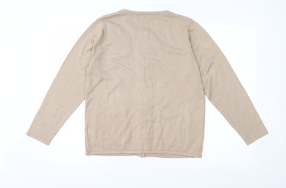 CASAMIA Womens Beige  Knit Cardigan Jumper Size S