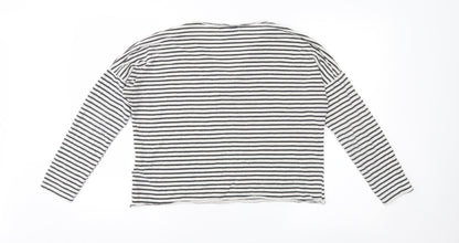 Womens UK Size 4 Pull&Bear White Basic T-Shirt
