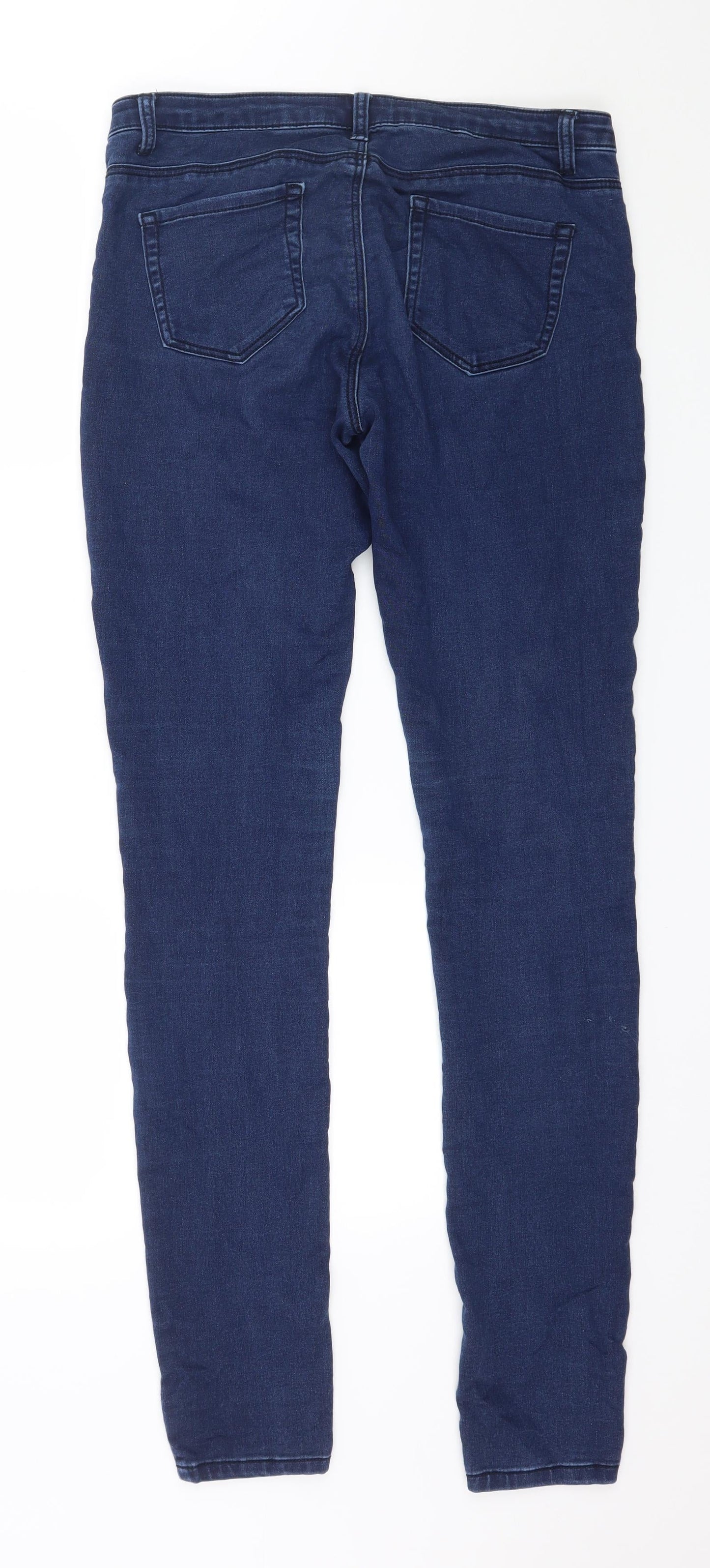 Denim & Co. Womens Blue  Denim Skinny Jeans Size 10 L33 in