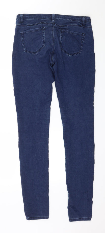Denim & Co. Womens Blue  Denim Skinny Jeans Size 10 L33 in