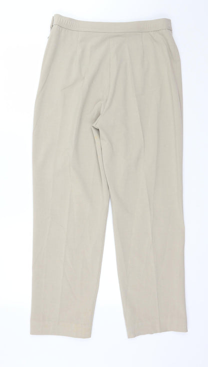 Mia Moda Womens Beige   Trousers  Size 14 L28 in