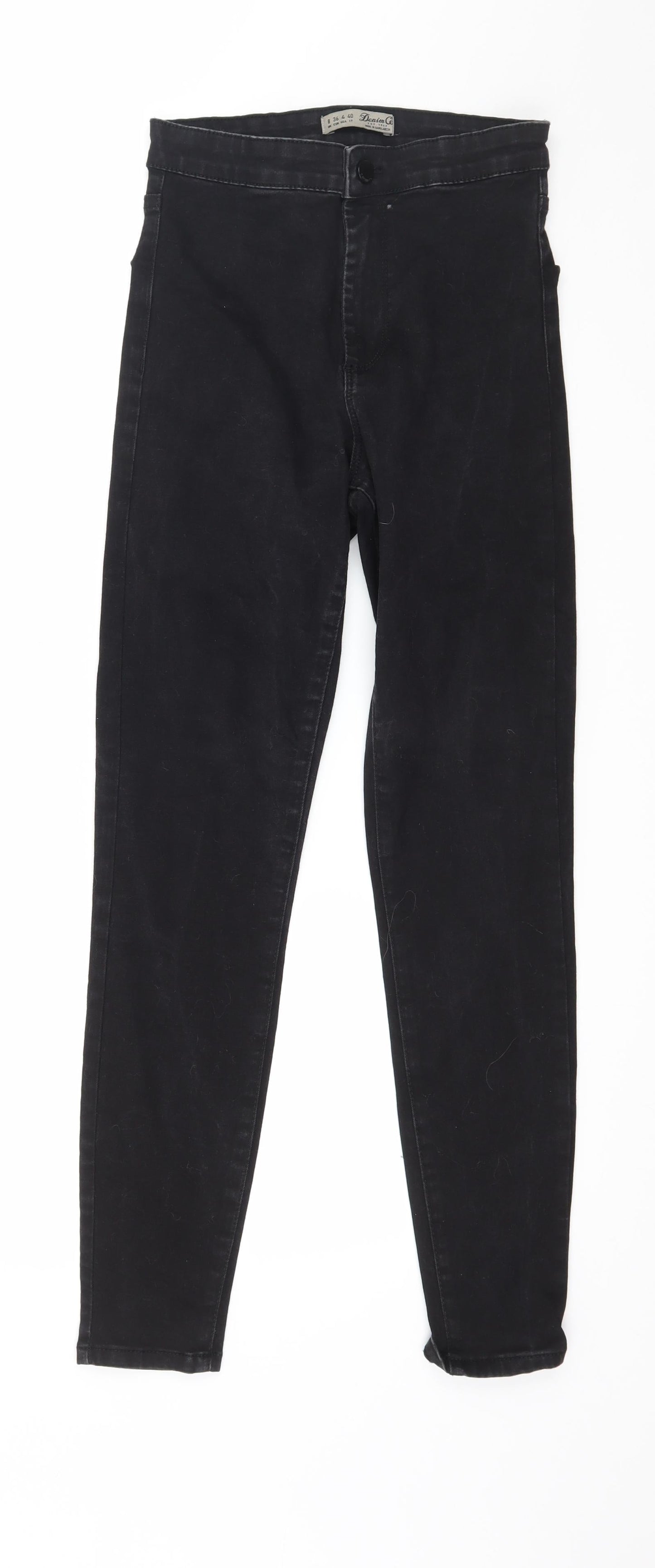 Denim & Co. Womens Black  Denim Skinny Jeans Size 8 L27 in