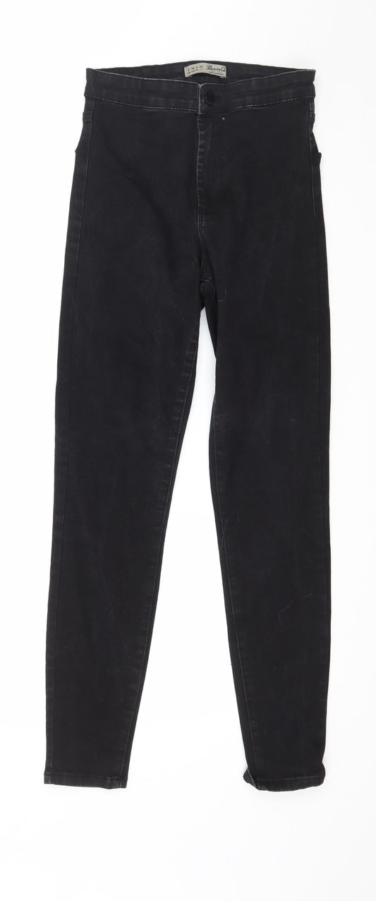 Denim & Co. Womens Black  Denim Skinny Jeans Size 8 L27 in