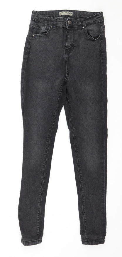 Denim & Co. Womens Grey  Denim Skinny Jeans Size 10 L27 in