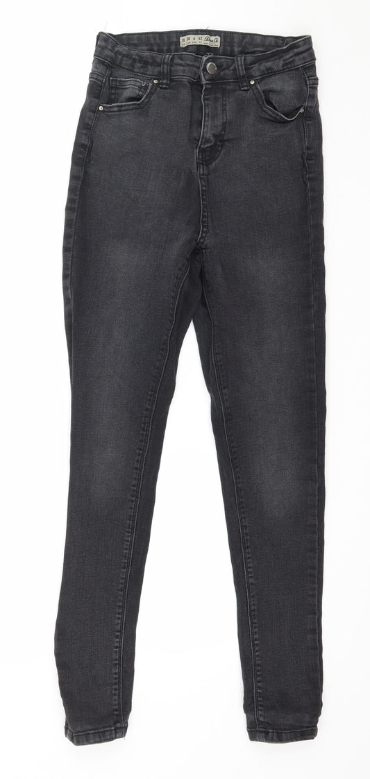 Denim & Co. Womens Grey  Denim Skinny Jeans Size 10 L27 in