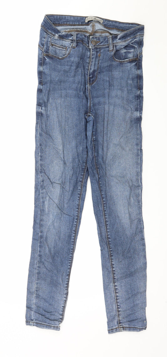 Denim & Co. Womens Blue  Denim Skinny Jeans Size 12 L28 in