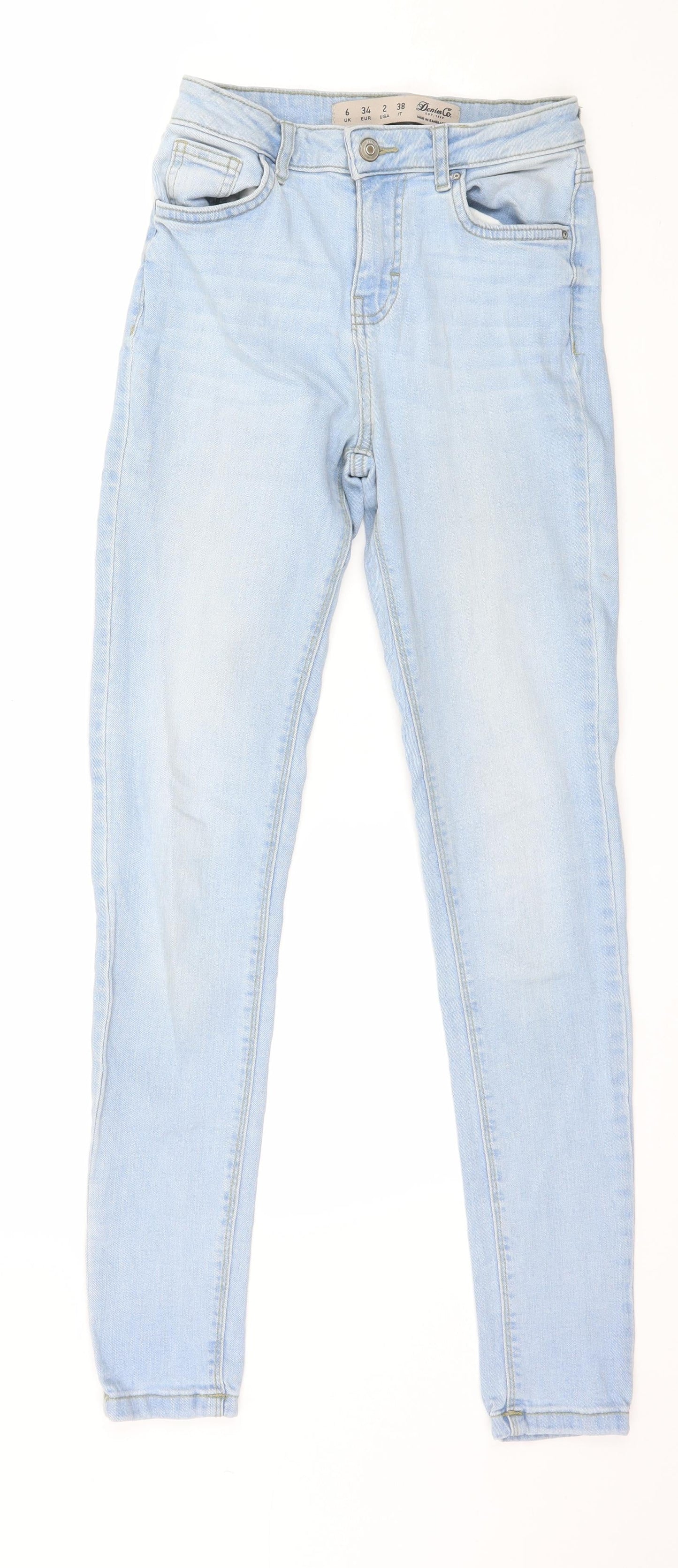 Denim & Co. Womens Blue  Denim Skinny Jeans Size 6 L30 in