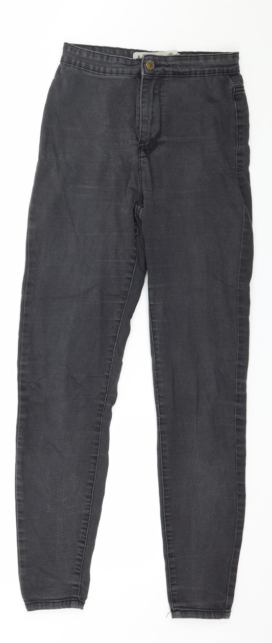 Denim & Co. Womens Grey  Denim Skinny Jeans Size 8 L27 in