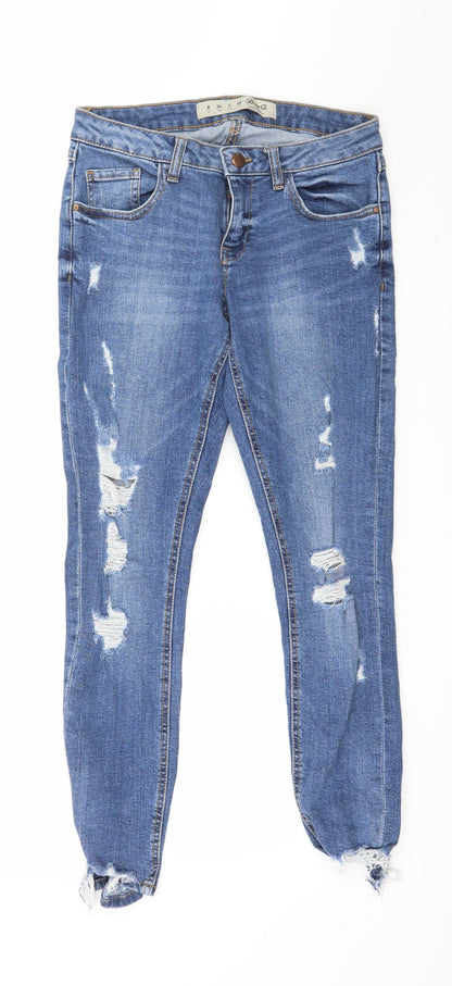 Denim & Co. Womens Blue  Denim Skinny Jeans Size 8 L27 in