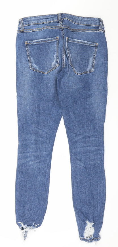 Denim & Co. Womens Blue  Denim Skinny Jeans Size 8 L27 in